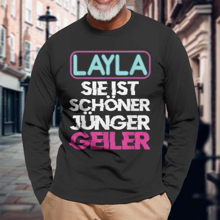 Malle Layla Sie Ist Schöner Jünger Geiler Layla Black S Langarmshirts Geschenke für alte Männer