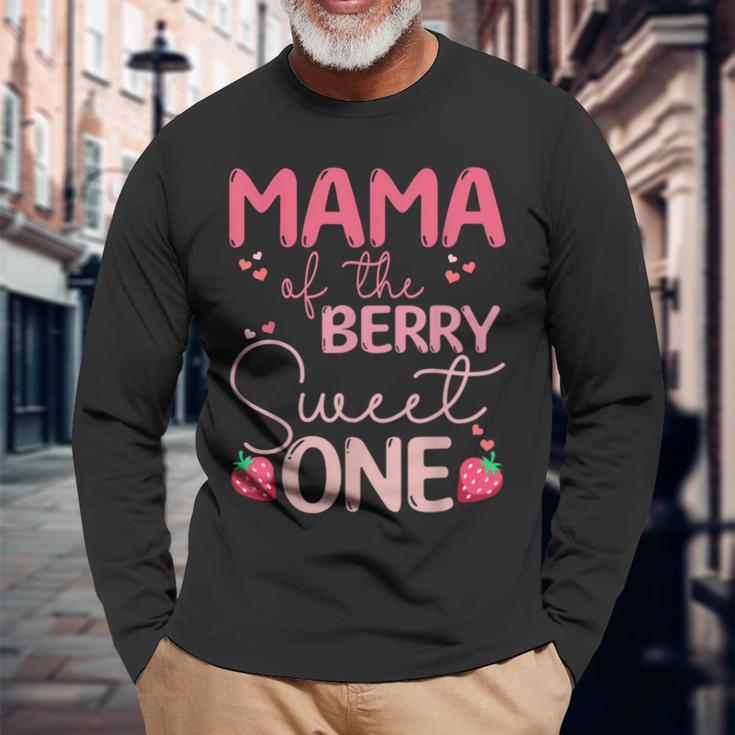 Mama Of The Berry Sweet One Strawberry First Birthday Long Sleeve T-Shirt Gifts for Old Men