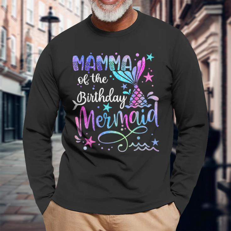 Mamma Of The Birthday Mermaid Matching Family Father's Day Long Sleeve T-Shirt Gifts for Old Men
