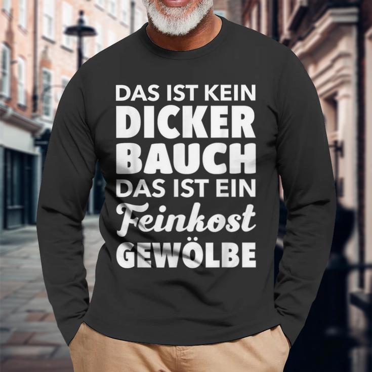 Männer Kein Dicker Bauch Feinkost Gewölbe Papaatertag Langarmshirts Geschenke für alte Männer