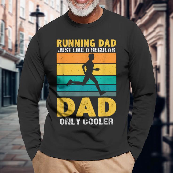 Marathon Run Papa Marathon Runner Langarmshirts Geschenke für alte Männer