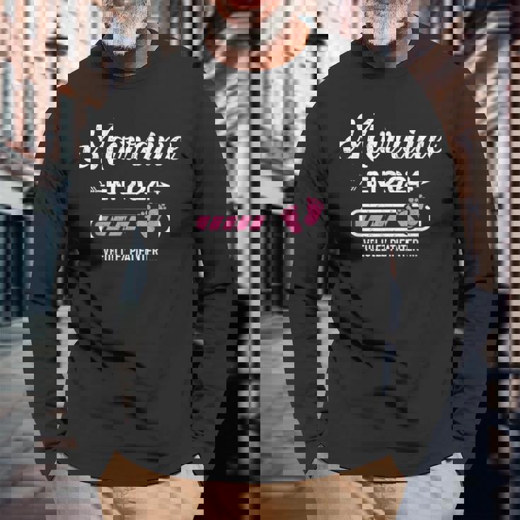 Marraine En 2024 T-shirt à manches longues Cadeaux pour les vieillards