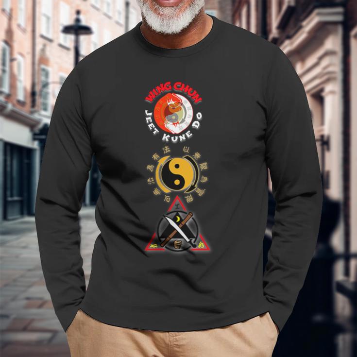 Martial Arts Of Kali Wing Chun Jkd Jeet Kune Do Langarmshirts Geschenke für alte Männer