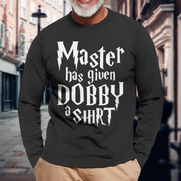 Master Has Given Dobby A Dobby S Langarmshirts Geschenke für alte Männer