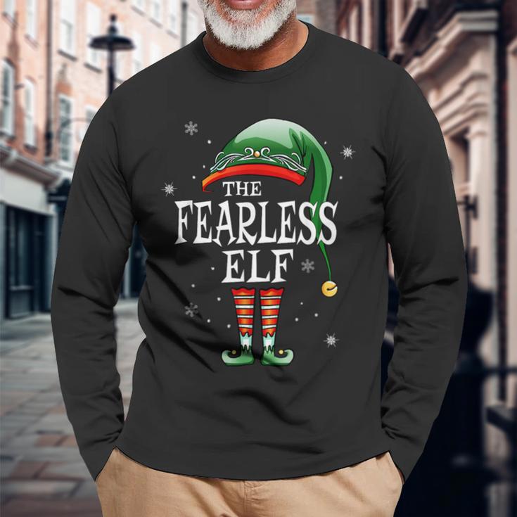 Matching Family The Fearless Elf Christmas Long Sleeve T-Shirt Gifts for Old Men