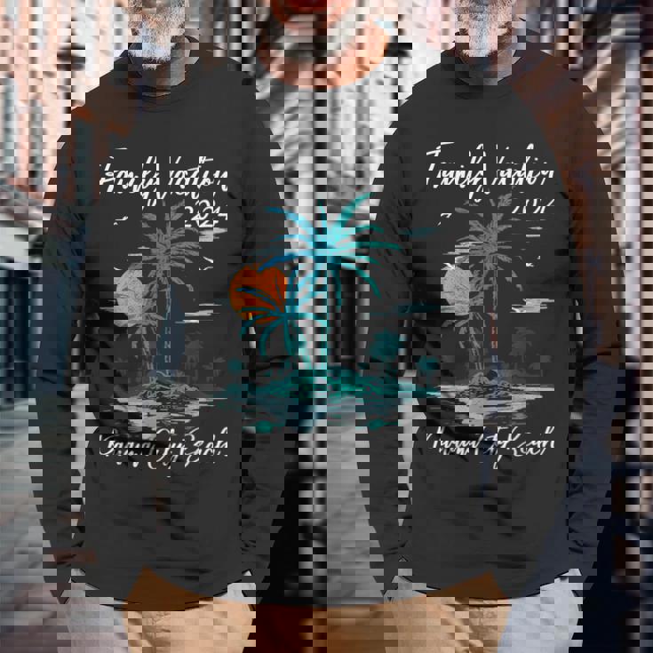 Matching Family Vacation 2024 Florida Panama City Beach Long Sleeve T-Shirt Gifts for Old Men