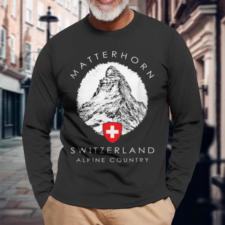 Matterhorn Switzerland Xo4u Original Langarmshirts Geschenke für alte Männer