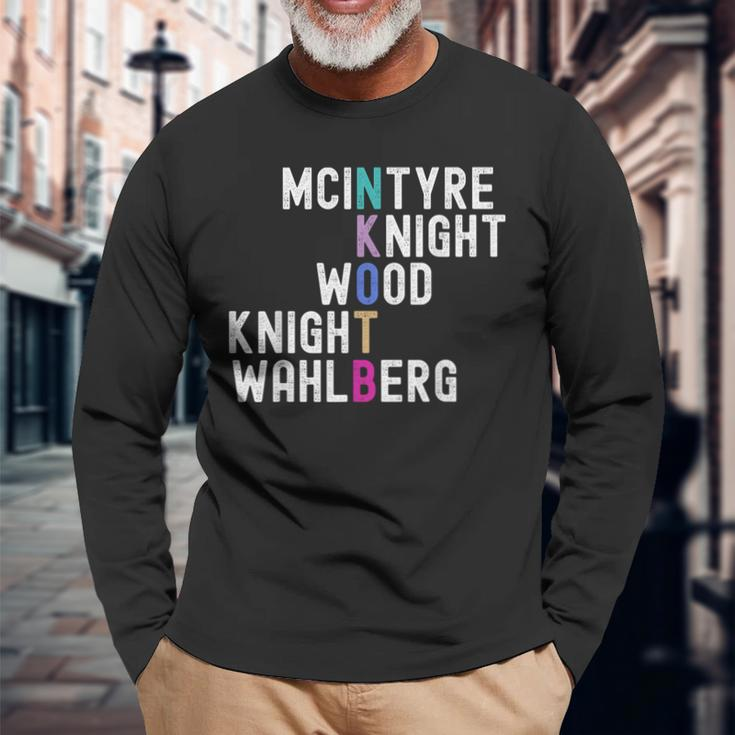 Mcintyre Knight Wood Knight Wahlberg Long Sleeve T-Shirt Gifts for Old Men