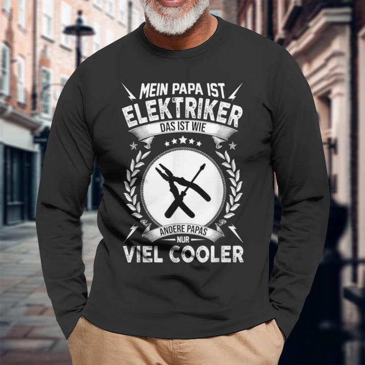 Mein Papa Ist Elektroriker Das Ist Wie Andere Papas Nur Langarmshirts Geschenke für alte Männer