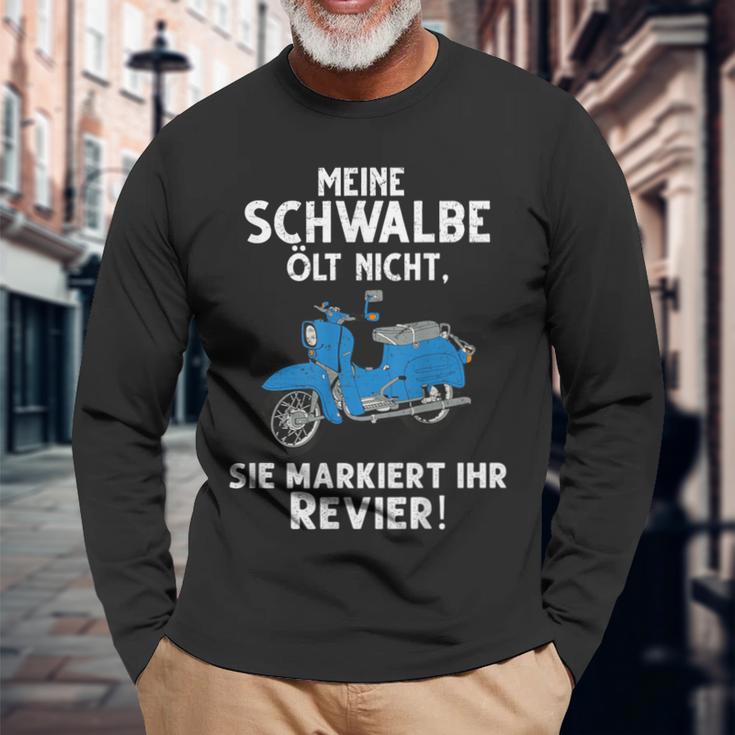 Meine Schwalbe Nicht Sie Markiert Schwalbenfahrer Simson Langarmshirts Geschenke für alte Männer