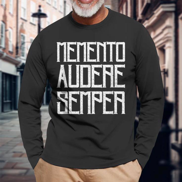 Memento Audere Semper Gabriele D'annunzio Camiseta de manga larga Regalos para ancianos