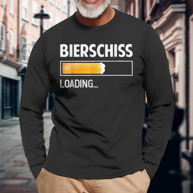 Men's Bierschiss Saufen Bier Malle Witz Saying Black Langarmshirts Geschenke für alte Männer