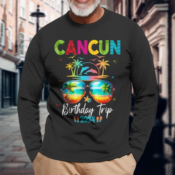 Mexico Cancun Vacation Group 2024 Long Sleeve T-Shirt Gifts for Old Men
