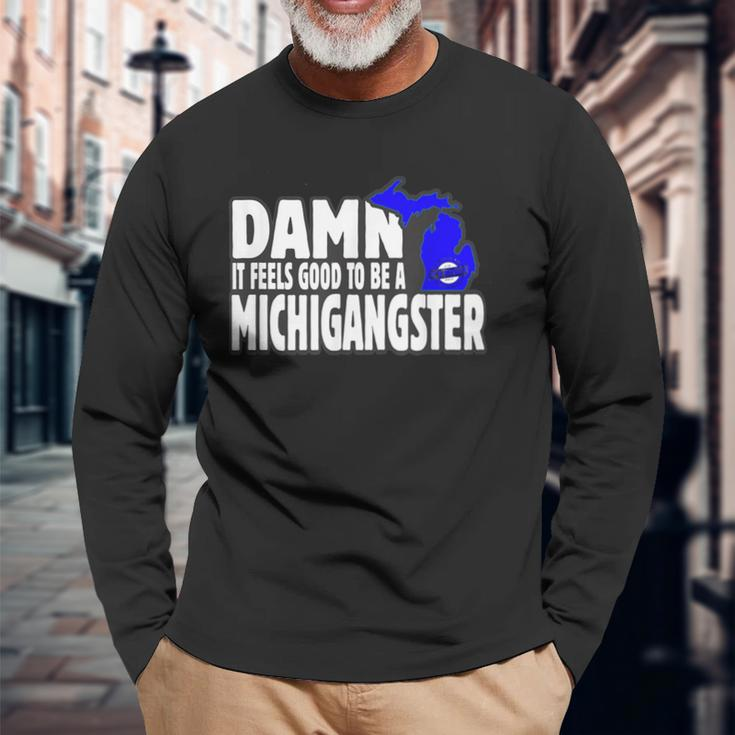 Michigangster Michigan Pride Pure Michigan Long Sleeve T-Shirt Gifts for Old Men