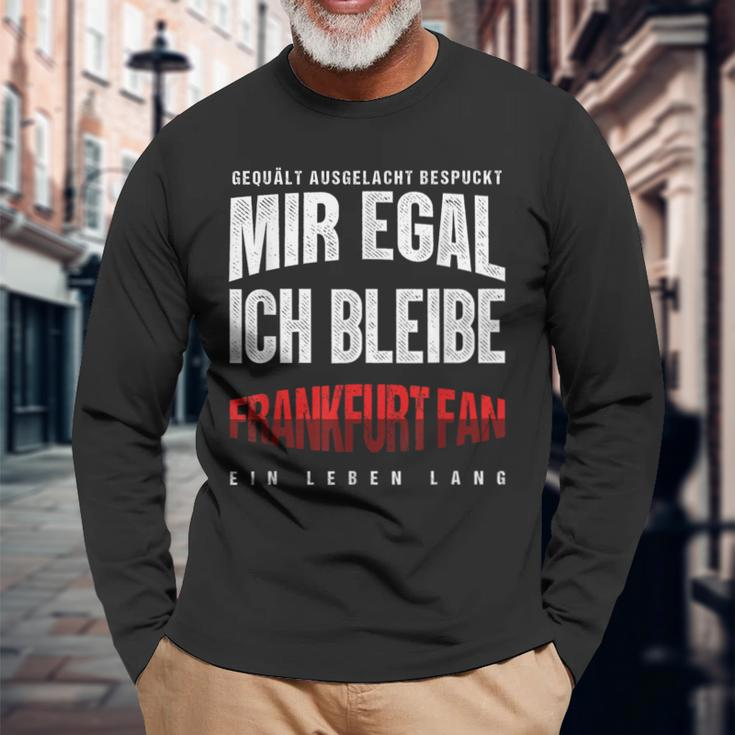 Mir Egal Ich Bleibe Frankfurt Fan Football Fan Club Langarmshirts Geschenke für alte Männer