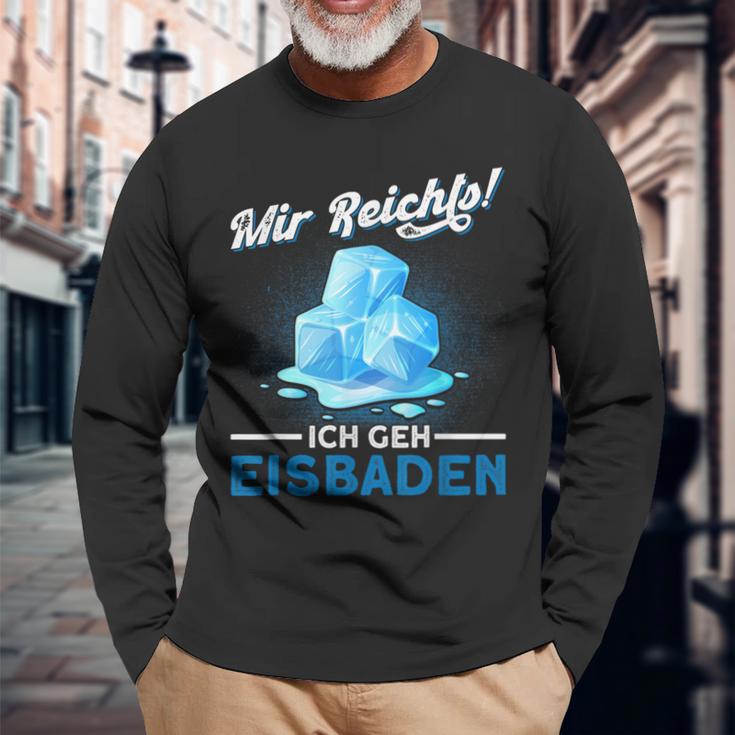 Mir Reicht Ich Geh Eisbaden Mir Reicht Ger Black S Langarmshirts Geschenke für alte Männer