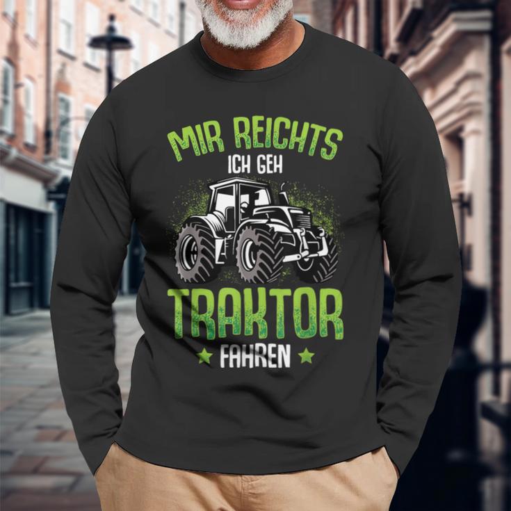 Mir Reichts Ich Geh Traktor Fahren Trecker Boys' Langarmshirts Geschenke für alte Männer