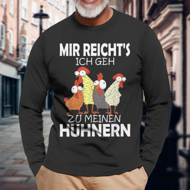 Mir Reichts Ich Geh Zu Meinen Hühnern Farmer Langarmshirts Geschenke für alte Männer
