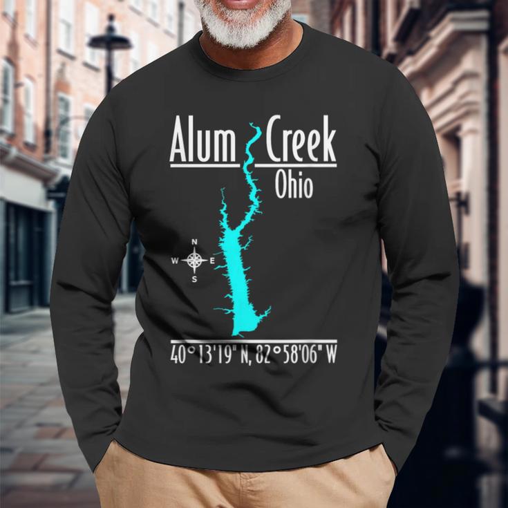 Modern Alum Creek Ohio Long Sleeve T-Shirt Gifts for Old Men