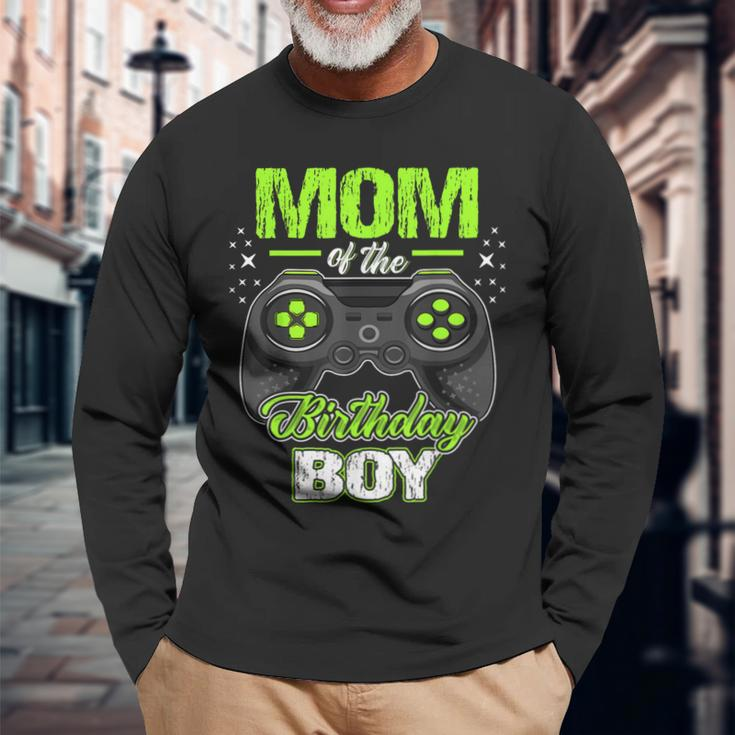 Mom Of The Birthday Boy Matching Video Gamer Birthday Party Long Sleeve T-Shirt Gifts for Old Men