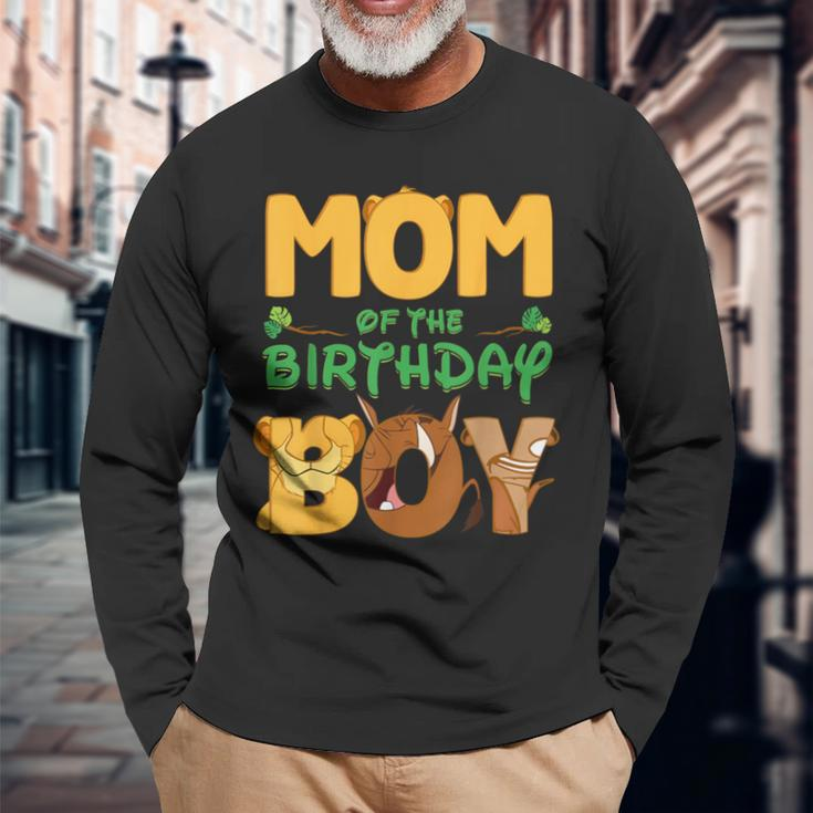 Mom And Dad Birthday Boy Lion Family Matching Long Sleeve T-Shirt Gifts for Old Men