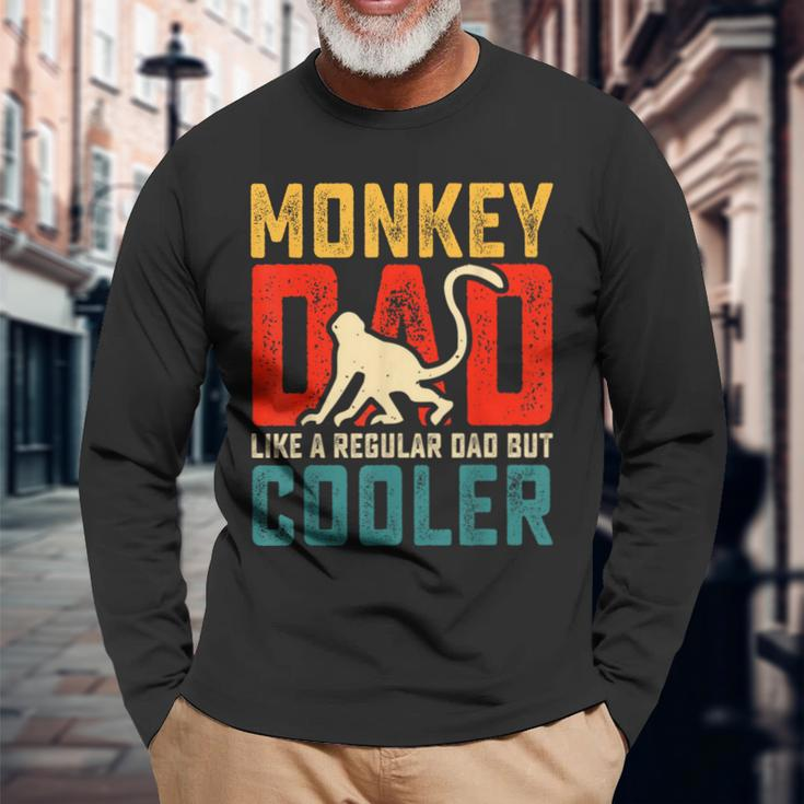 Monkey Dad Like A Regular Dad But Cooler Father's Day Long Sleeve T-Shirt Gifts for Old Men