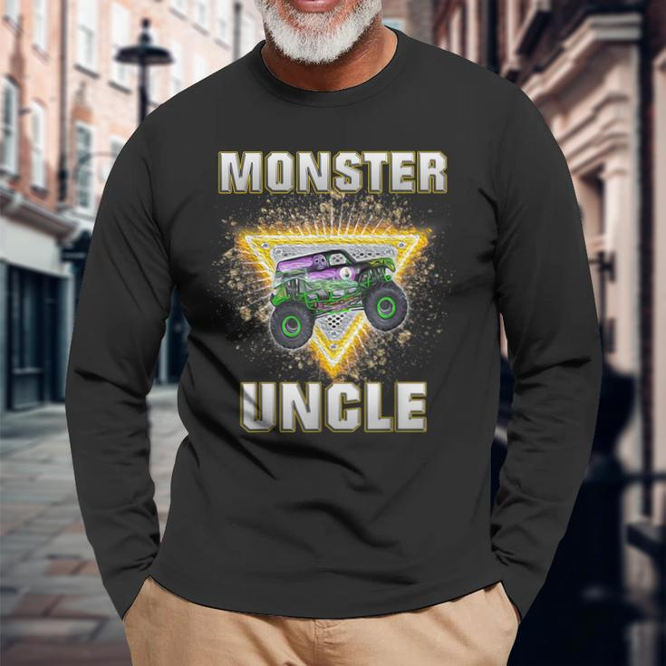 Monster Truck Uncle Monster Truck Are My Jam Truck Lovers Long Sleeve T-Shirt Gifts for Old Men