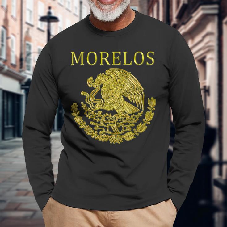 Morelos Mexican Mexico Colt Escudo Mexicano Long Sleeve T-Shirt Gifts for Old Men