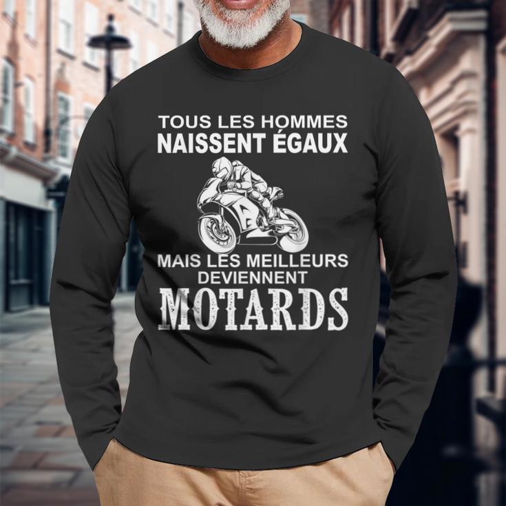 T-Shirt Moto 'Tous Les Hommes Naissent Égaux Mais Les Meilleurs Deviennent Motards' - Cadeau Motard Humoristique
