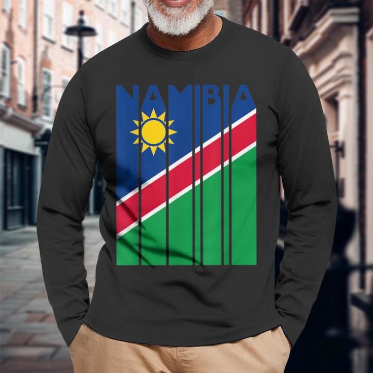 Namibian Flag Namibia Vintage Namibia Langarmshirts Geschenke für alte Männer