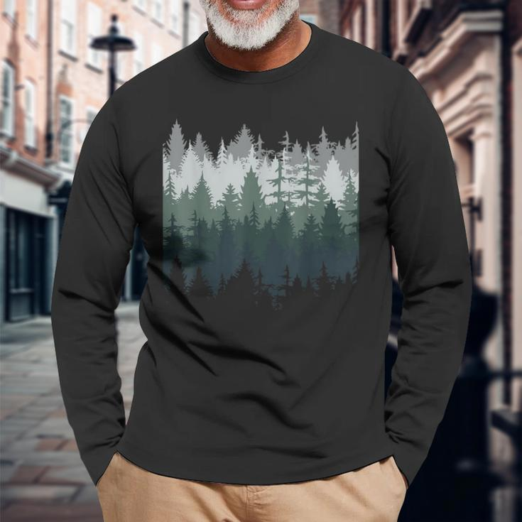 Nature Trees And Forest Long Sleeve T-Shirt Gifts for Old Men