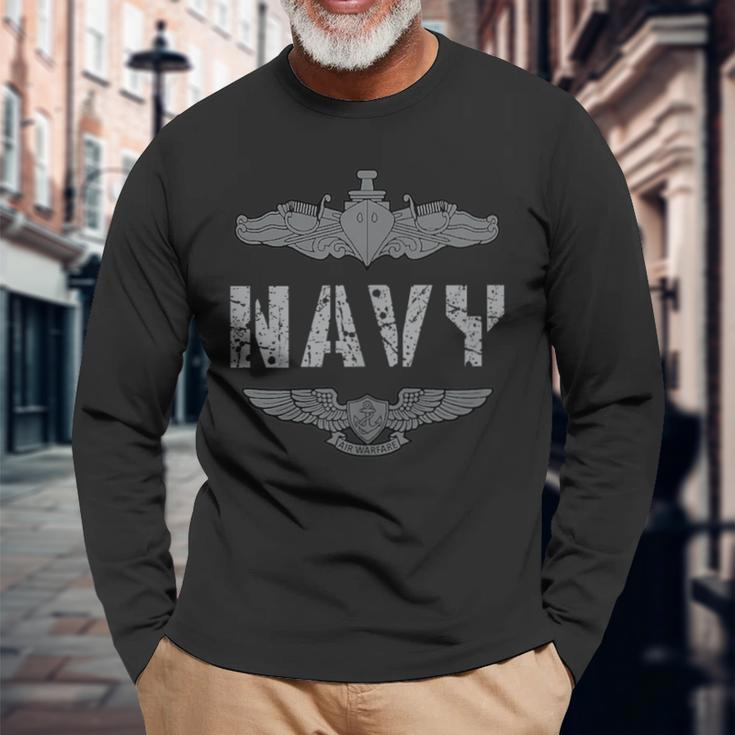 Navy Surface And Air Warfare Long Sleeve T-Shirt Gifts for Old Men