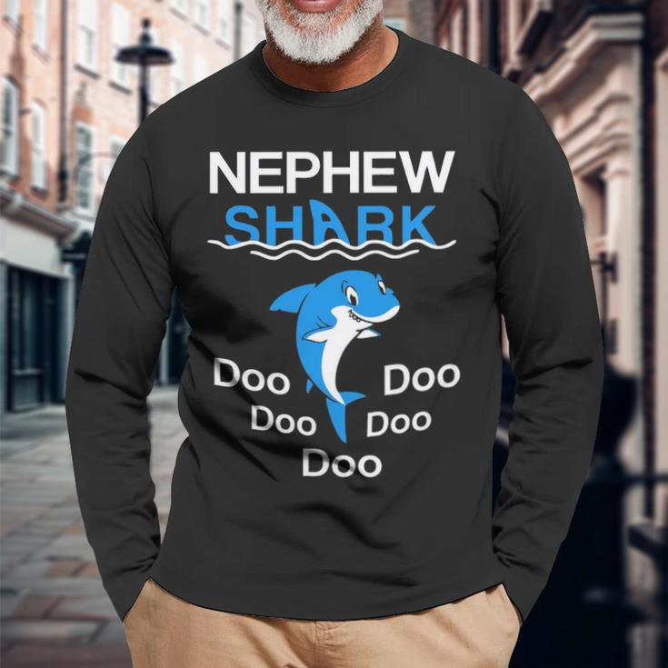 Nephew Shark Long Sleeve T-Shirt Gifts for Old Men