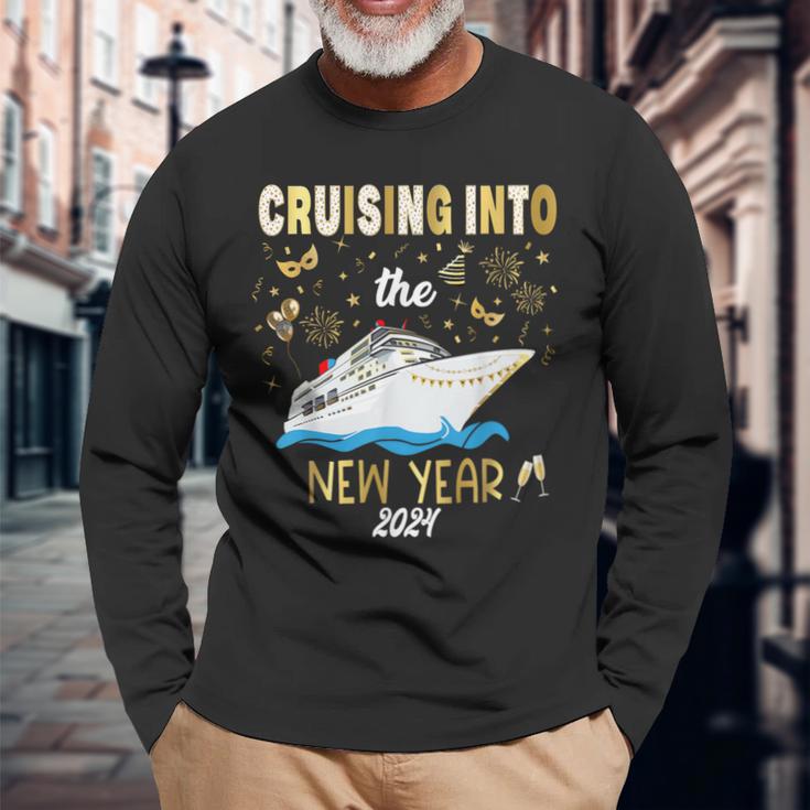 New Year Cruise Vacation Trip 2024 Long Sleeve T-Shirt Gifts for Old Men