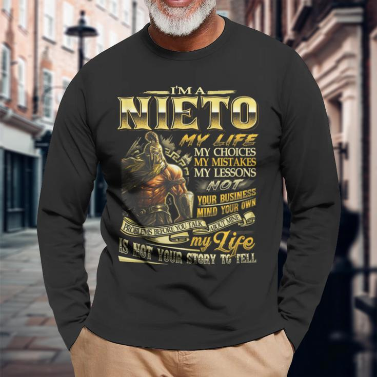 Nieto Family Name Nieto Last Name Team Long Sleeve T-Shirt Gifts for Old Men