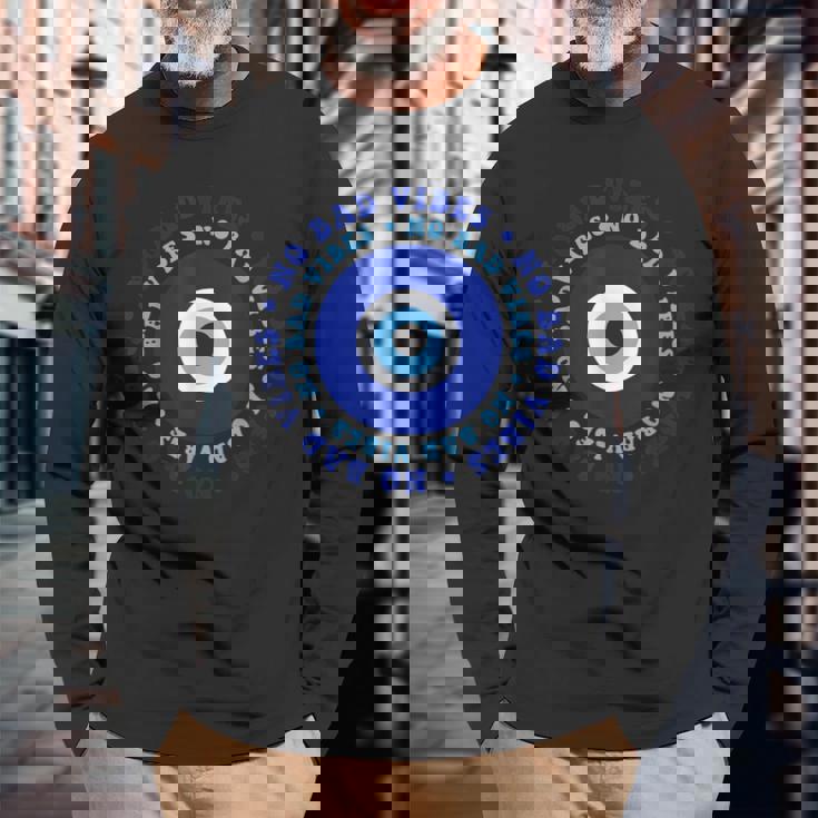 No Badibes Mauvais Œil Turc Mauvais Œil Nazar Mauvais Œil Grec T-shirt à manches longues Cadeaux pour les vieillards
