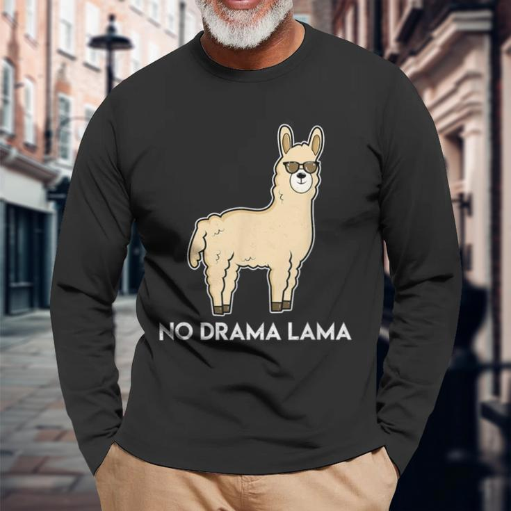 No Drama Lama Fun For Lama & Alpaka Fans Langarmshirts Geschenke für alte Männer