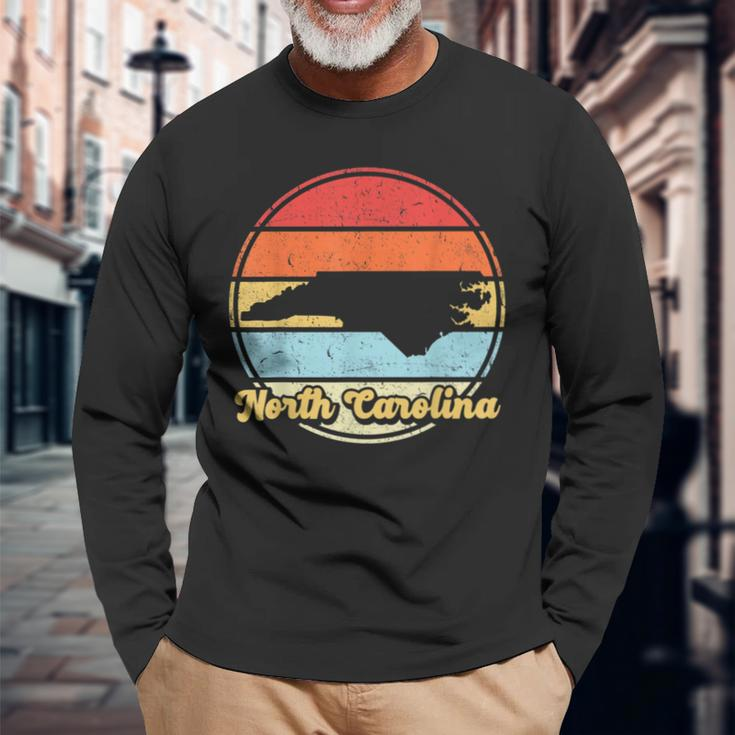 North Carolina Roots Vintage Native Home State Pride Nc Long Sleeve T-Shirt Gifts for Old Men