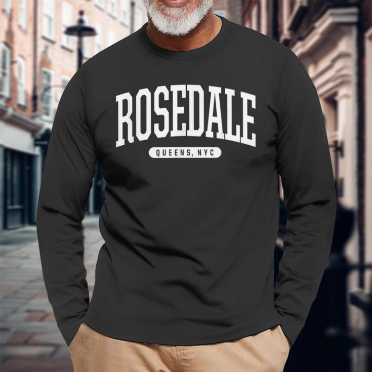 Nyc Borough Rosedale Queens New York City Long Sleeve T-Shirt Gifts for Old Men