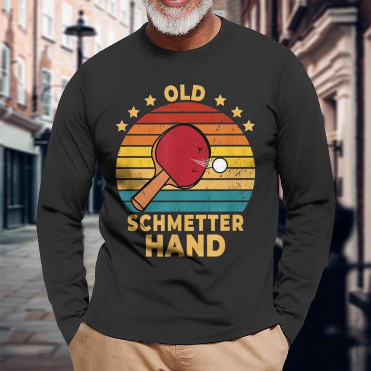 Old Butterhand Table Tennis Games Langarmshirts Geschenke für alte Männer