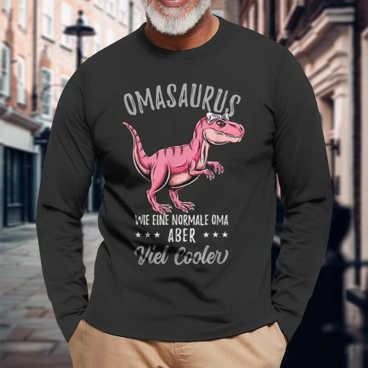 Omasaurus Lustiges Oma Muttertag Langarmshirts Geschenke für alte Männer