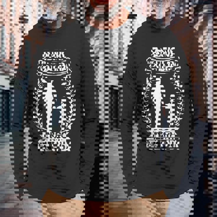 Padrino Y Ahijada Un Pacto Perida Bautizo Regalo Padrino Camiseta de manga larga Regalos para ancianos