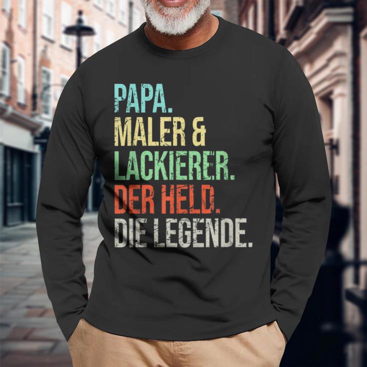 Painter And Painter Dad Legend Fatherintage Langarmshirts Geschenke für alte Männer