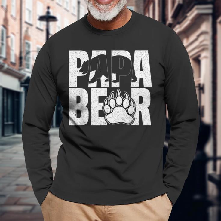 Papa Bärintage Papa Bär Liebhaber Papa Papaatertag Langarmshirts Geschenke für alte Männer