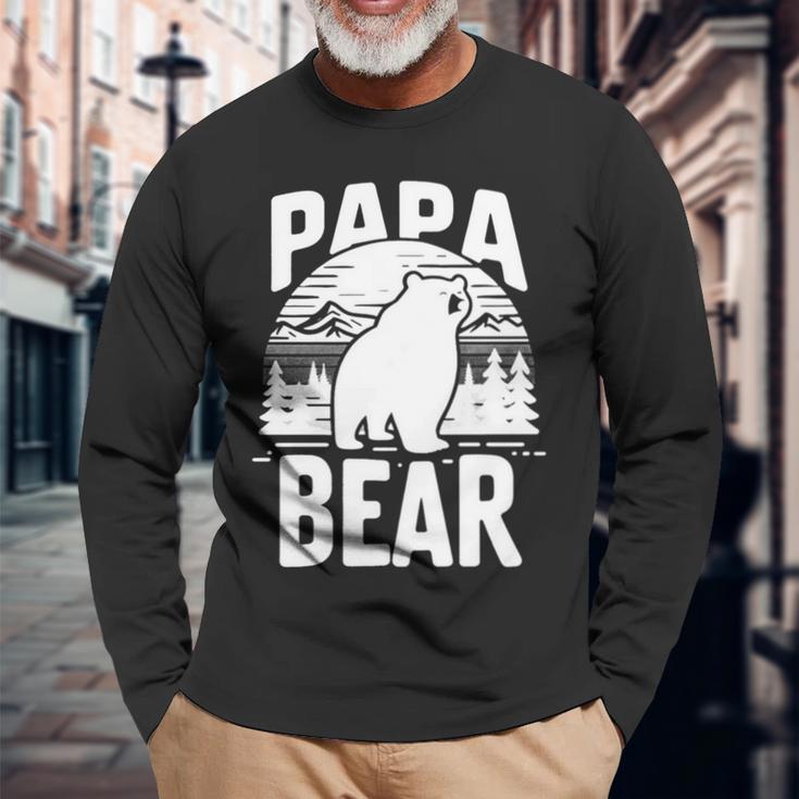 Papa Bear Für Stolzenater Ehemann Onkel Zumatertag Langarmshirts Geschenke für alte Männer