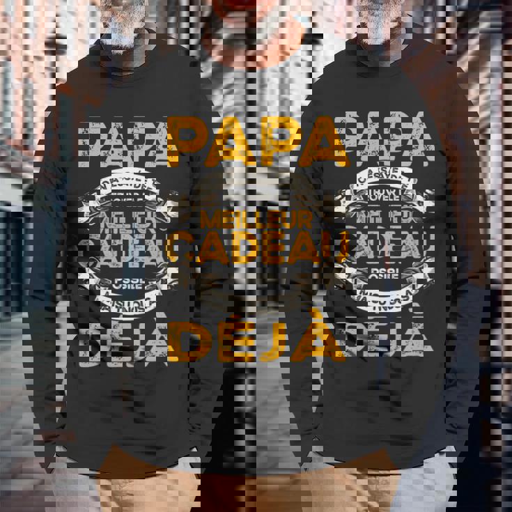 Papa Fête Des Pères Cadeau Homme Cadeau Papa Manche Longue T-shirt à manches longues Cadeaux pour les vieillards