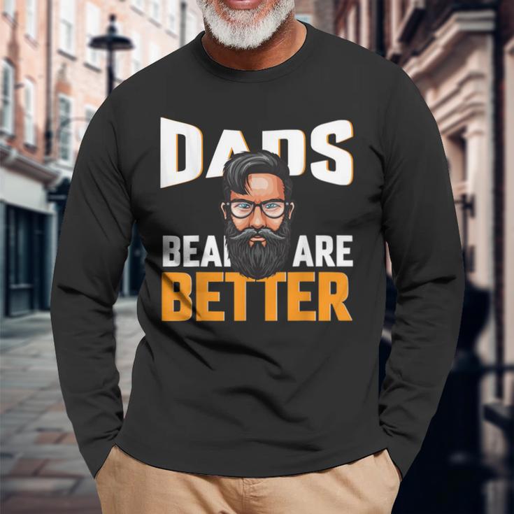 Papa Mann Mit Bart Zukünftiger Papa 2023 Bester Papa Langarmshirts Geschenke für alte Männer