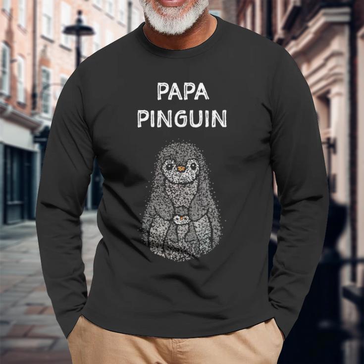 Papa Pinguin Pinguine Liebhaberatertagater Geschenk Langarmshirts Geschenke für alte Männer