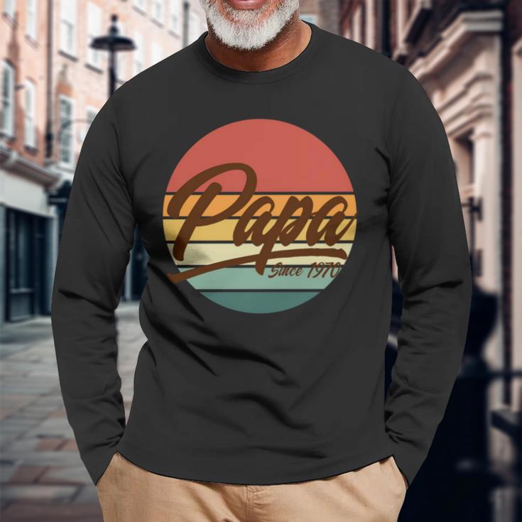 Papa Seit 1970 51 Geburtstag 51 Jahre Alt Papa Langarmshirts Geschenke für alte Männer