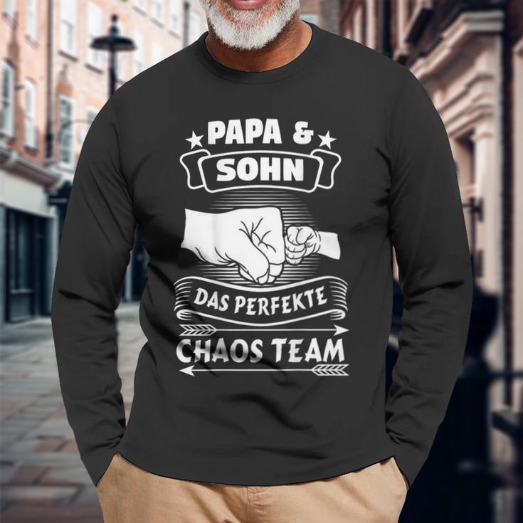 Papa Sohn Das Perfekte Chaos Team Father Partner Look S Langarmshirts Geschenke für alte Männer